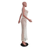 Fashion Knits Sequin Hollow Out Maxi Dress TR-1265