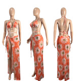 Sexy Print Bikinis Three Piece Set CHY-1363