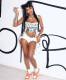 Printed Spaghetti Straps Small Vest IV-8412