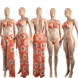 Sexy Print Bikinis Three Piece Set CHY-1363