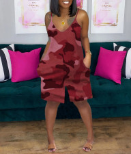 Plus Size Tie Dye Print Sling Romper QXTF-8882