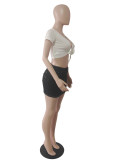 Sexy Solid Color Denim Short Skirt GCNF-0215