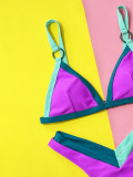 Sexy Color Block Two Piece Bikinis CSYZ-A17H