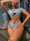 Leopard Print Tie Up Sexy Bikinis SYZ-A08H