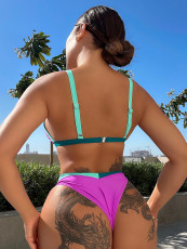 Sexy Color Block Two Piece Bikinis CSYZ-A17H