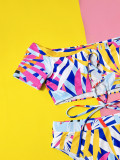 Fashion Print Bandage Two Piece Swimsuit CSYZ-A07H