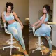 Fashion Sexy Mesh Print Perspective Pants Suit GOSD-6759