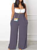 Solid Color Wrap Chest And Sling Pants 2 Piece Set YH-5289