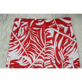 Solid Tie Up Tops And Print Wide Leg Pants Casual Suit YF-10523