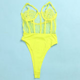 Hot Diamond Bodysuits Split Long Dress Two Piece Set NY-2286