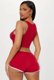 Fashion Ribber Tank Top And Shorts Two Piece Set YD-8748