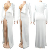 Hot Diamond Bodysuits Split Long Dress Two Piece Set NY-2286