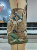 Camouflage Printed Pocket Casual Shorts GSDF-2107