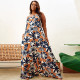 Plus Size Print Sling Wide Leg Jumpsuit NY-10489