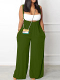 Solid Color Wrap Chest And Sling Pants 2 Piece Set YH-5289