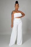 Solid Casual Chest Wrap Pants Two Piece Set GYLY-9468