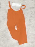 Solid Color Wrap Chest And Sling Pants 2 Piece Set YH-5289