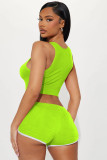 Fashion Ribber Tank Top And Shorts Two Piece Set YD-8748