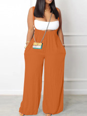 Solid Color Wrap Chest And Sling Pants 2 Piece Set YH-5289