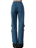 Casual Holes Straight Jeans MEM-88493