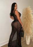 Casual Knit Hollow Out Sequin Beach Dress CM-8685