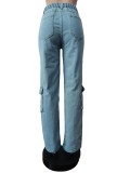 Casual Holes Straight Jeans MEM-88493