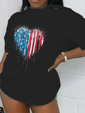 Plus Size Print O Neck T Shirt SXF-30520