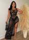 Casual Knit Hollow Out Sequin Beach Dress CM-8685