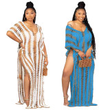Hollow Out Knits Sleeveless Beach Maxi Dress TK-6290