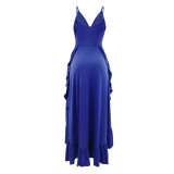 Sexy Sling Ruffle Long Dress GYLY-10151