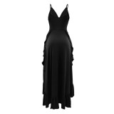 Sexy Sling Ruffle Long Dress GYLY-10151