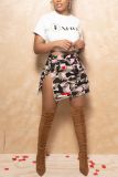 Camouflage Print Slit Short Skirts ZSD-0579-1