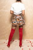 Camouflage Print Slit Short Skirts ZSD-0579-1