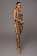 Print Sleeveless U Neck Jumpsuit MZ-2802