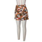Camouflage Print Slit Short Skirts ZSD-0579-1