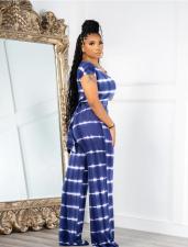Casual Print Short Sleeve Two Piece Pants Set FNN-8711