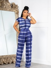 Casual Print Short Sleeve Two Piece Pants Set FNN-8711