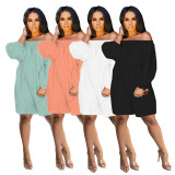 Solid Color One Shoulder Loose Romper OLYF-6126