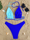 Sexy Color Blocking Bikinis Two Piece Swimsuit CASF-6593