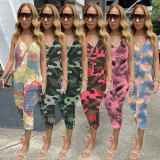 Fashion Print Loose Sling Maxi Dress FSXF-278