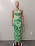 Sexy Print Sling Slim Maxi Dress BN-9433