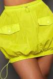 Solid Color Pocket Casual Skirts MOF-8929