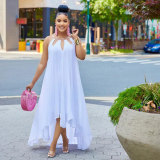 Plus Size Solid Color Loose Maxi Dress NY-10510