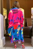 Print Long Sleeve Cardigan And Shorts Two Piece Set XMY-9433