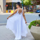 Plus Size Solid Color Loose Maxi Dress NY-10510