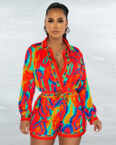 Casual Long Sleeve Print Romper ME-8395