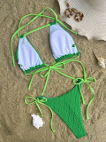 Solid Color Bandage Backless Bikinis CASF-6601