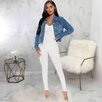 Fashion Denim Long Sleeve Short Coats HSF-2712