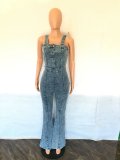 Sexy Denim Wide Leg Flare Jumpsuit LX-3545