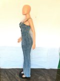 Sexy Denim Wide Leg Flare Jumpsuit LX-3545
